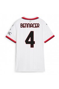 AC Milan Ismael Bennacer #4 Jalkapallovaatteet Naisten Vieraspaita 2024-25 Lyhythihainen